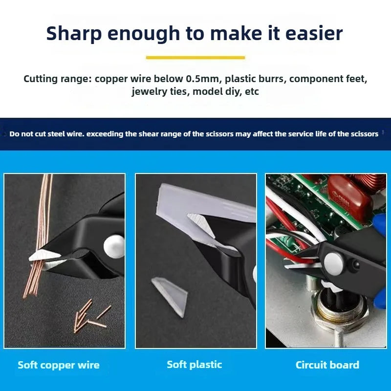 Precision Wire Cutting Pliers - 125mm Diagonal Nipper for Electronics - image 4