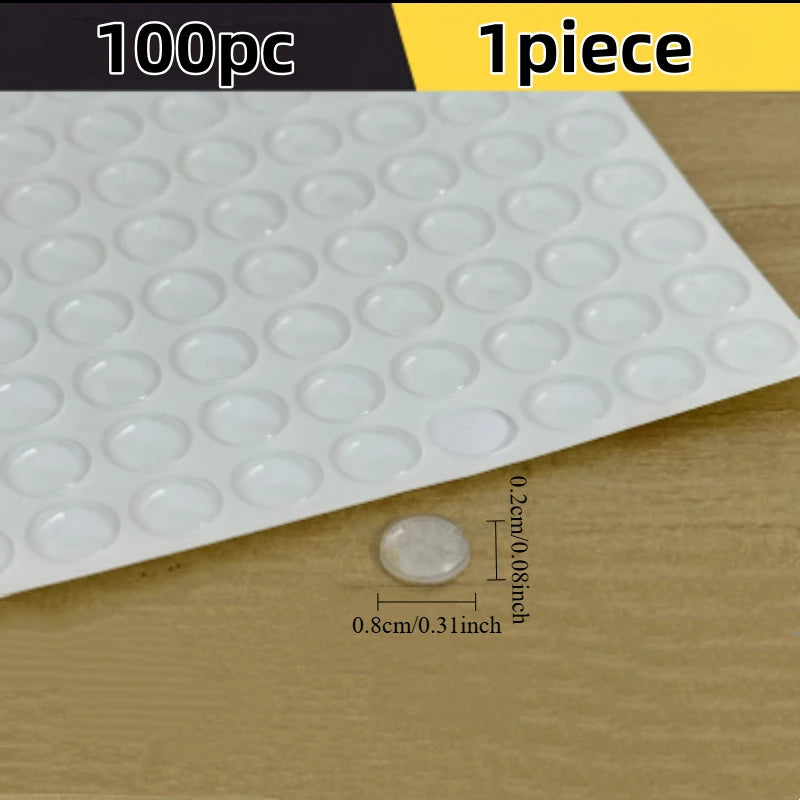 Clear Self-Adhesive Rubber Cabinet Door Bumpers, Sound Dampening - view 14