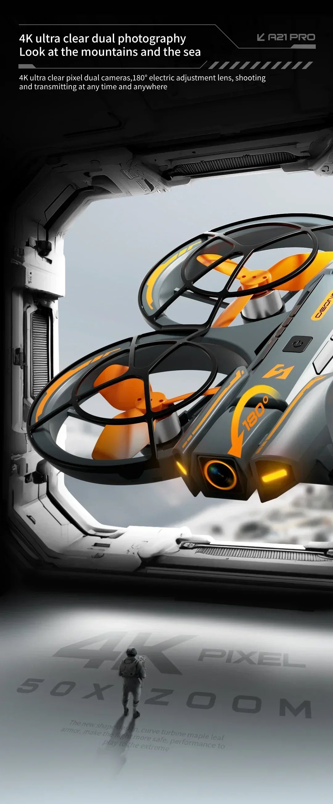 A21 PRO 8K Dual Camera Drone with Screen Brushless Obstacle Avoidance - image 11