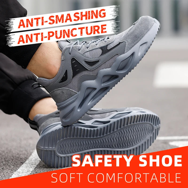 Men's Lightweight Steel Toe Industrial Work Shoes - image 7