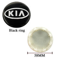 58mm Wheel Hub Center Caps for Kia, 4-Pack - image 6