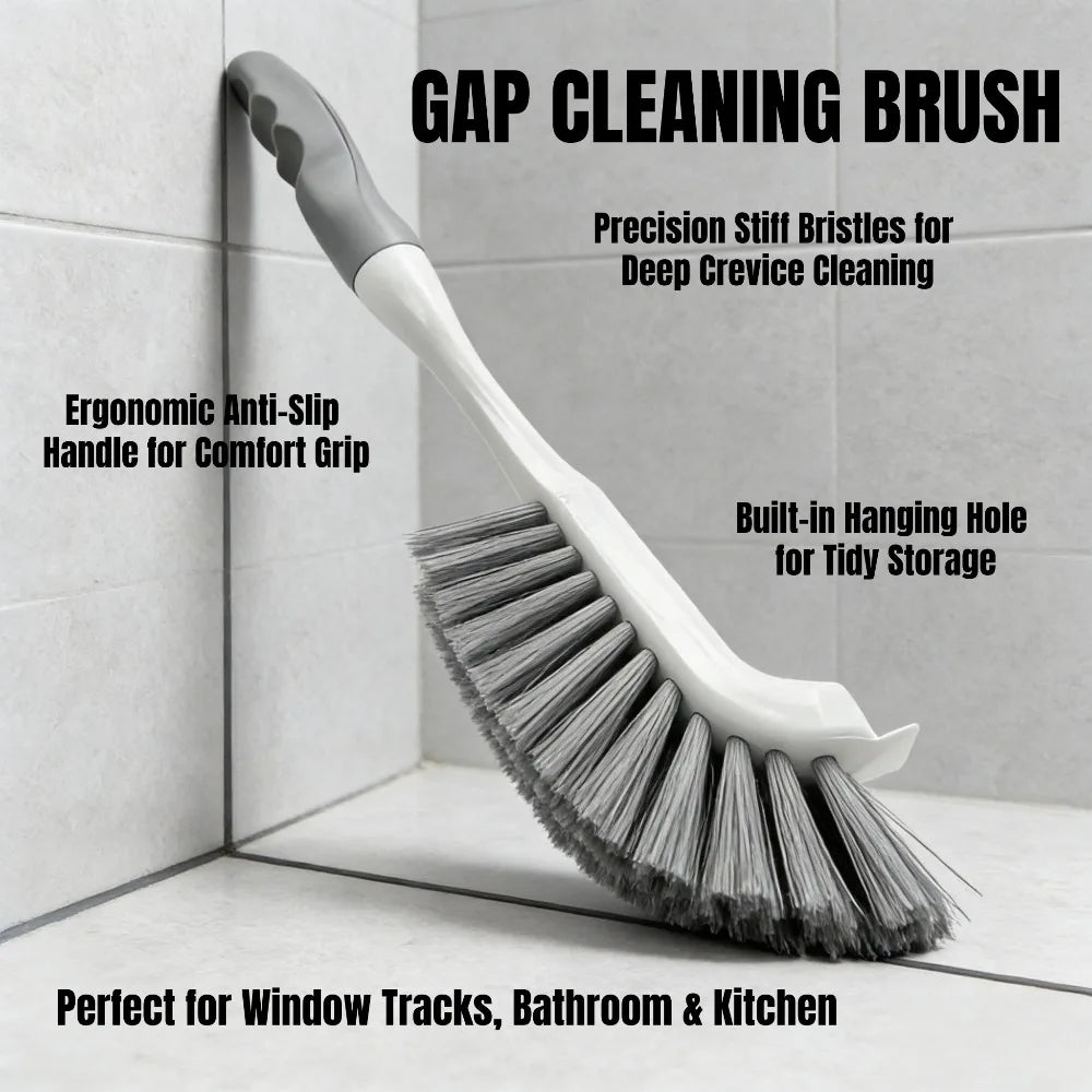 Stiff-Bristle Scrub Brush Set – Tile Grout & Sink Cleaning