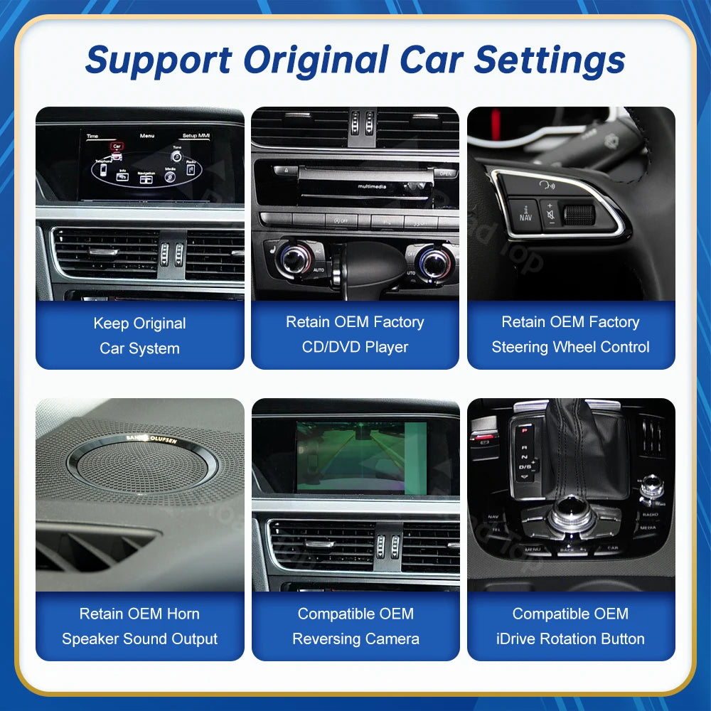 8.9" Touch Screen Car Multimedia Player for Audi A4 S4 2008-2016 - image 5