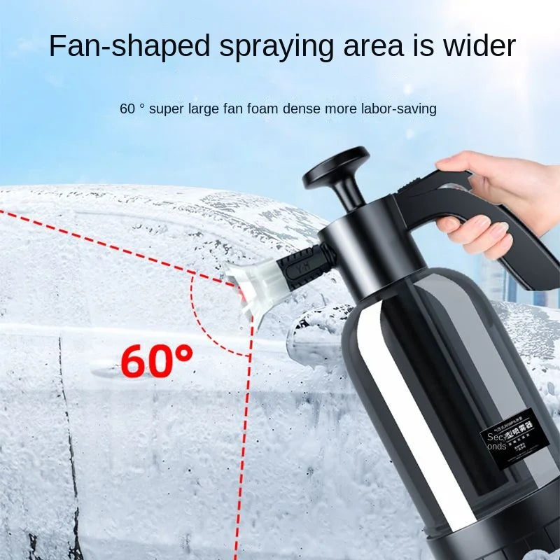 2L Hand Pump Foam Sprayer with 3 Nozzles for Car Wash - image 2