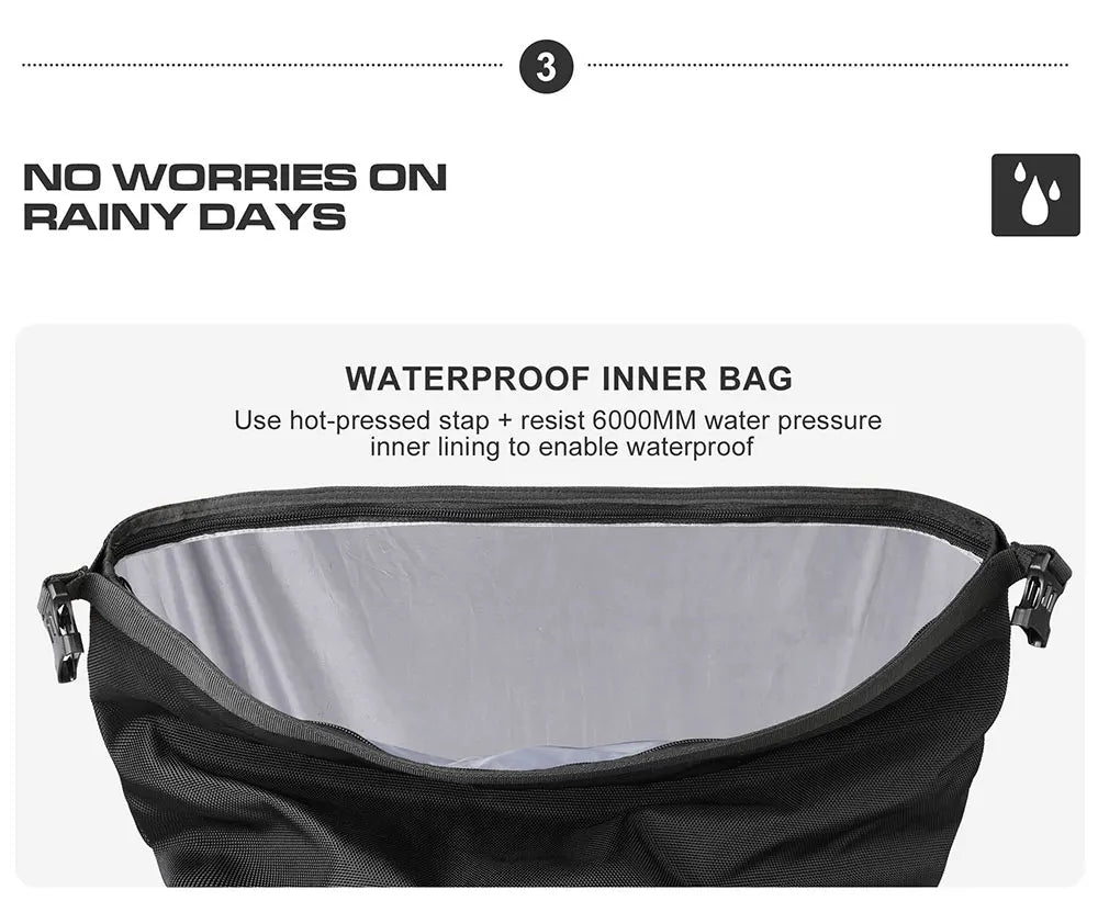 Rhinowalk 20-30L Motorcycle Saddlebag with Waterproof Liner - image 16