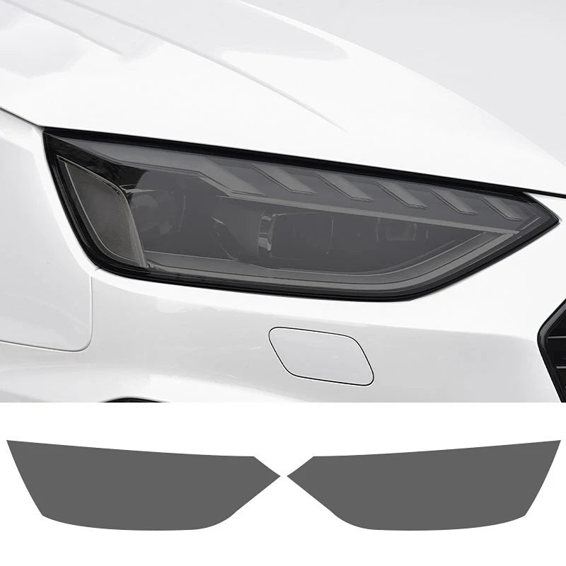 Self-Healing Smoked Black TPU Headlight Protection Film for Audi - image 2