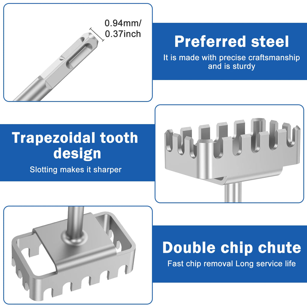 SDS Plus Square Hole Opener for Electrical Box - Rotary Hammer - image 11