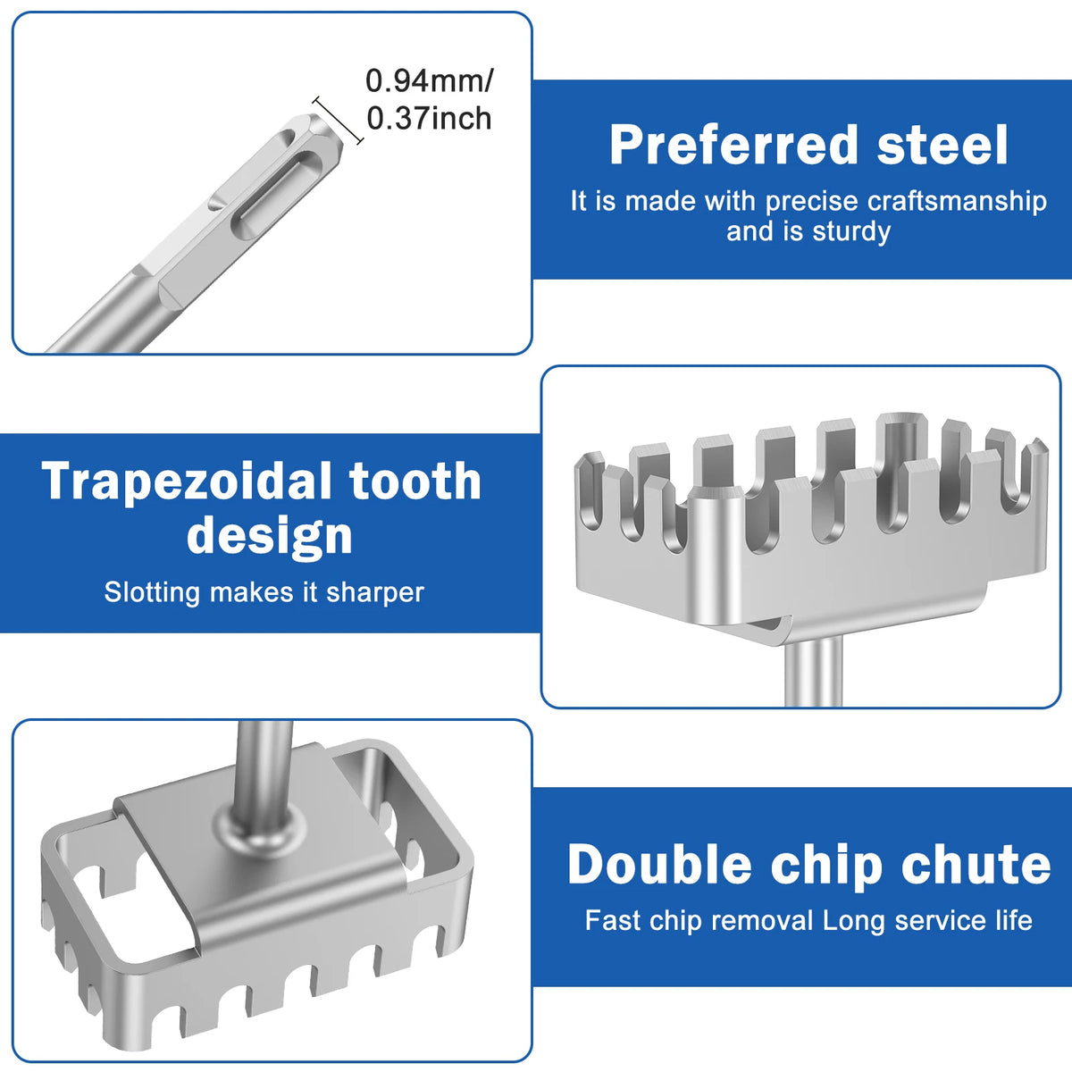 SDS Plus Square Hole Opener for Electrical Box - Rotary Hammer - image 11