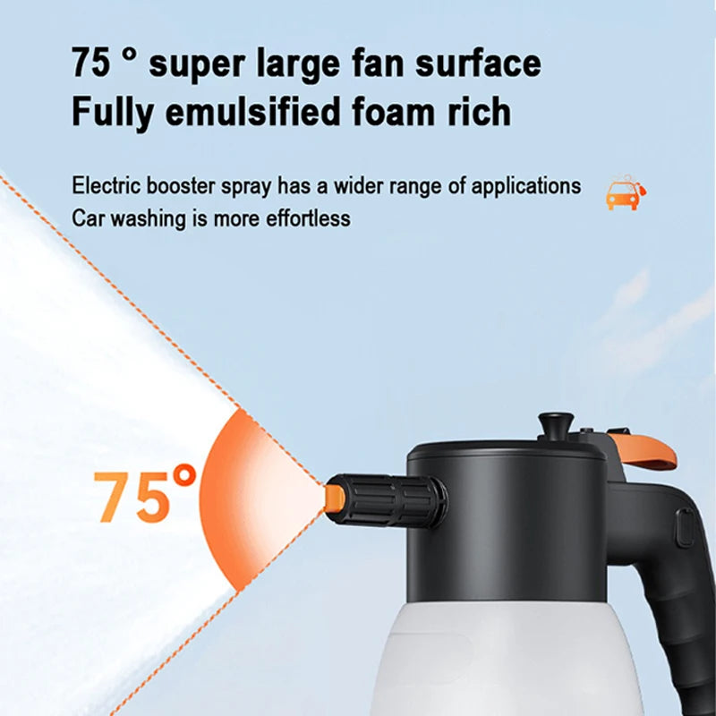New Handheld Electric Foam Sprayer Hand Pump Foam Sprayer Snow Foam Cannon Motorized Car Wash Sprayer for Car Wash Home Cleaning