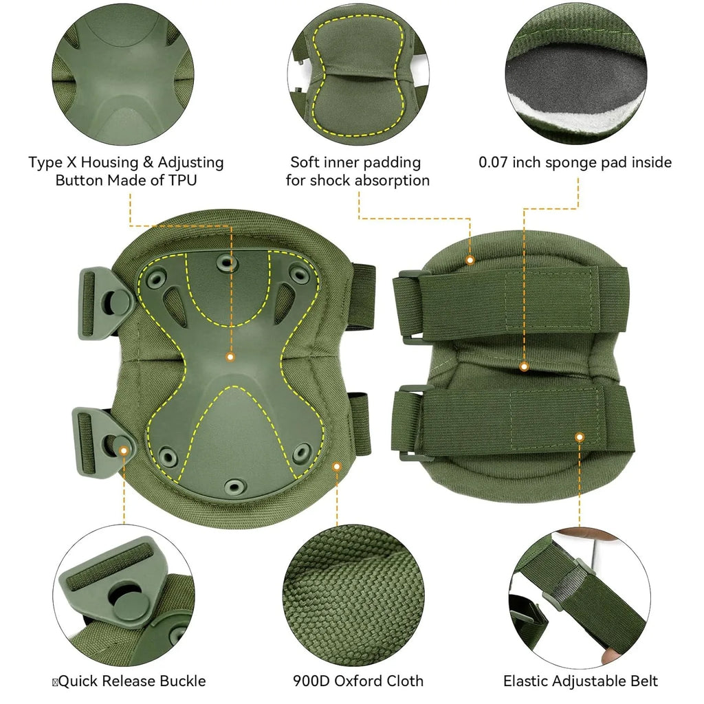 Tactical Knee & Elbow Protective Pads Set, 2-Piece - image 8