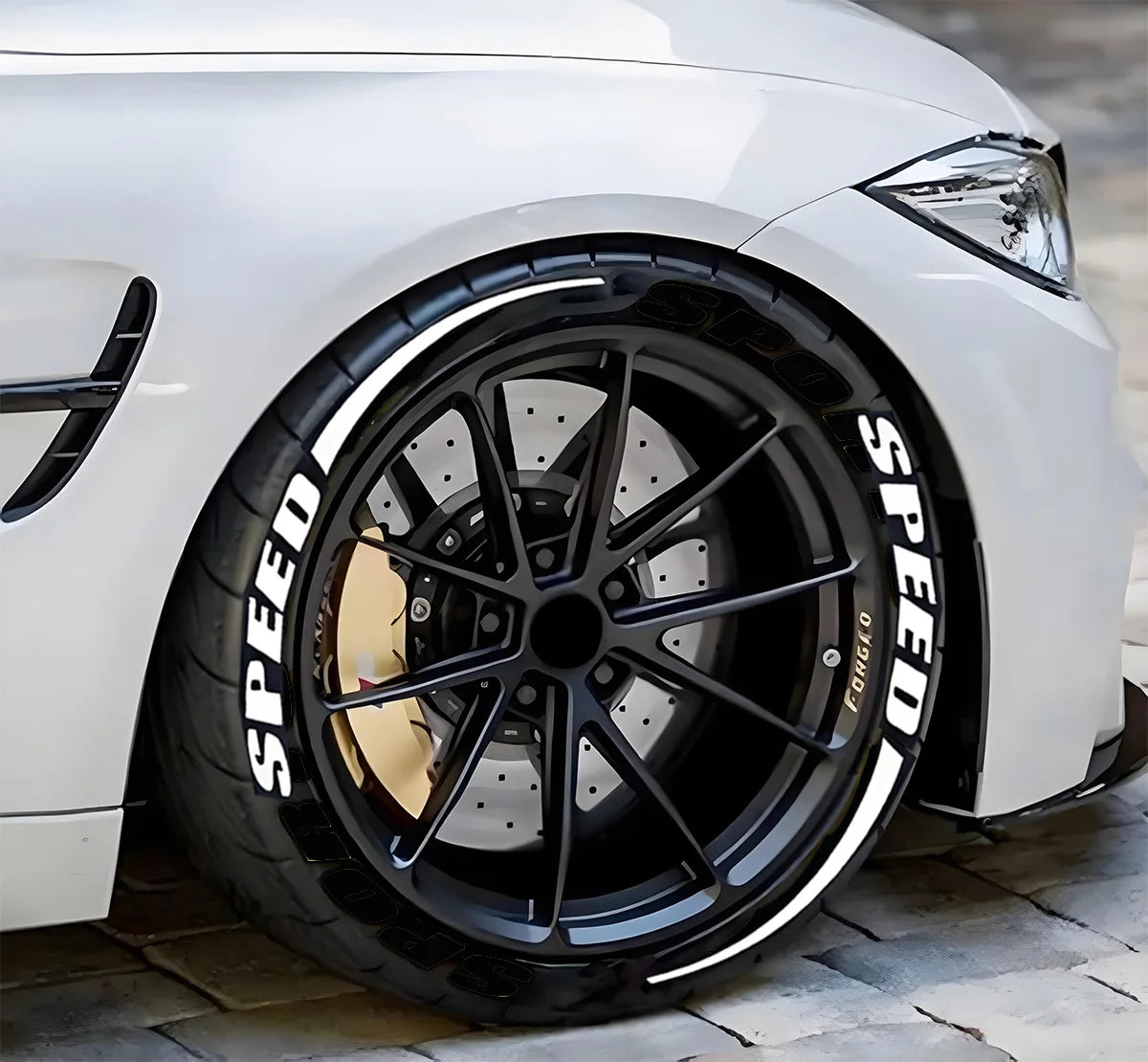 SPEED 3D Tire Lettering Stickers for Car and Motorcycle Wheels