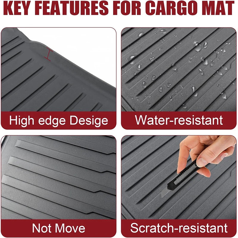 Trunk Cargo Mat and Seat Back Cover for Toyota RAV4 2021-2026