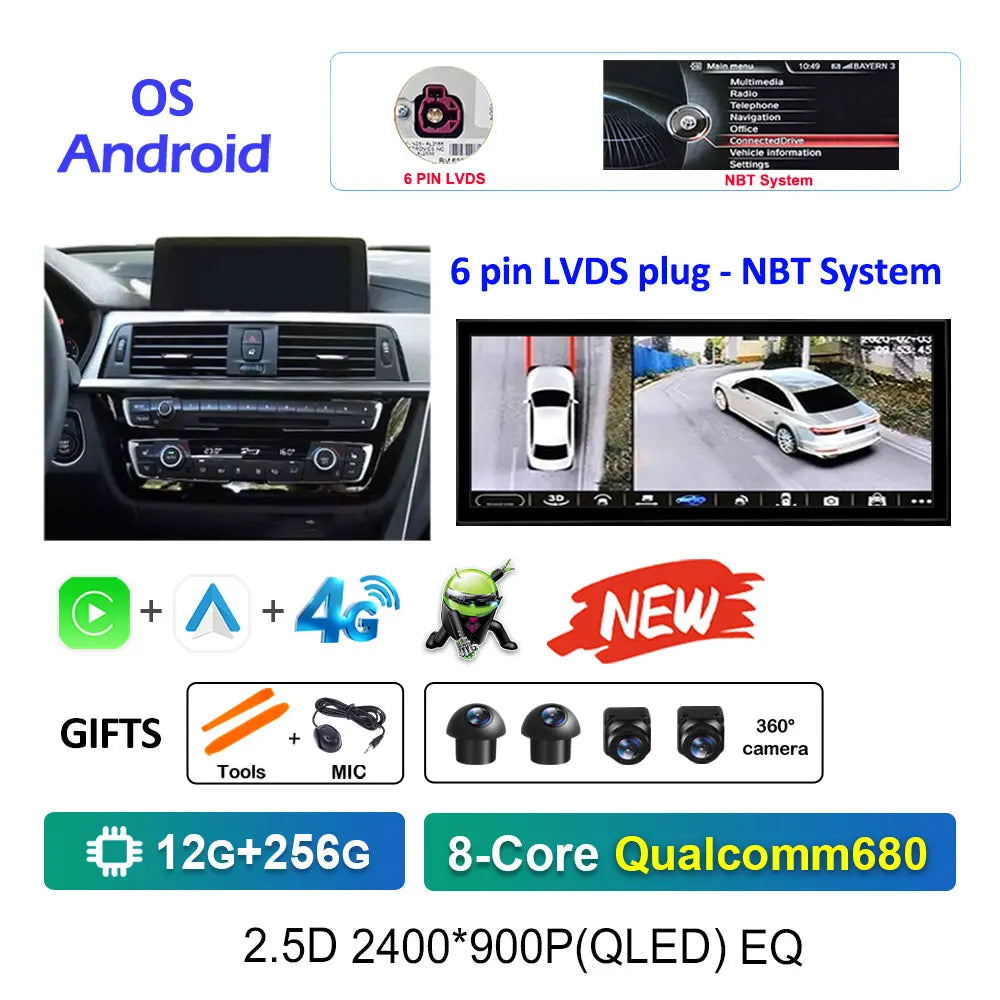 BMW 3/4 Series Android 15 Multimedia Player with CarPlay (F30-F36) - image 12
