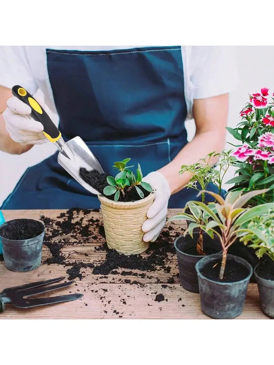 1pc/ Stainless Steel Gardening Shovel With Rubber Anti Slip Handle for Planting Excavating Weeding and Gardening Tools