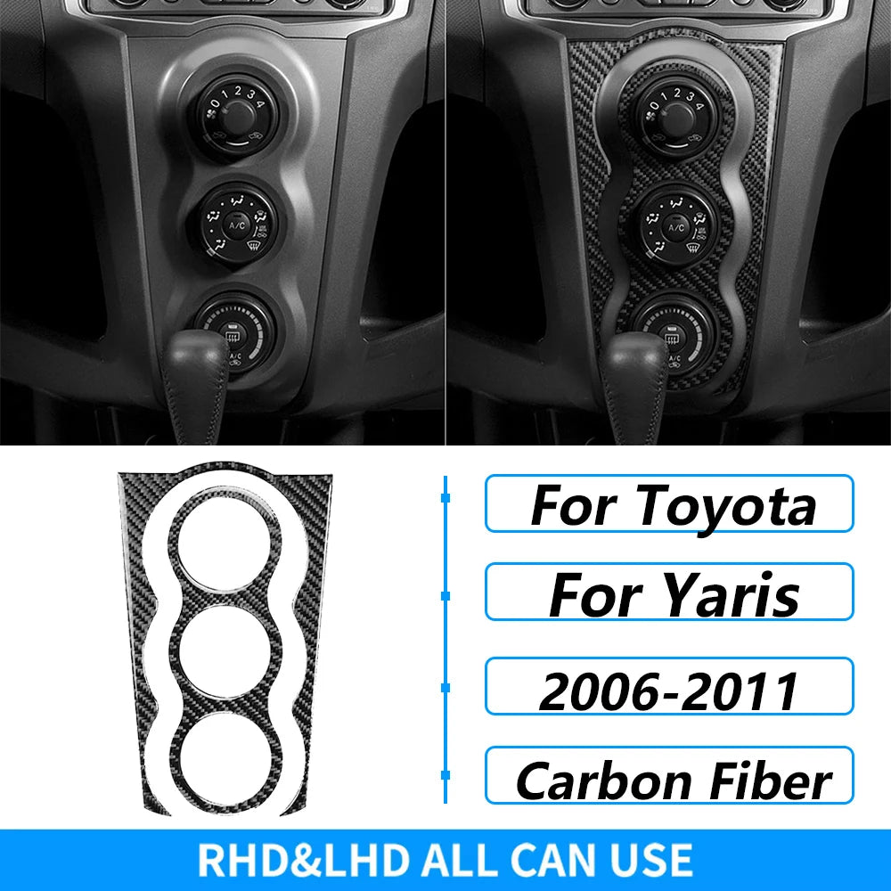 Carbon Fiber Gear Shift Panel Cover Trim for Toyota Yaris 2006-2011 - image 10