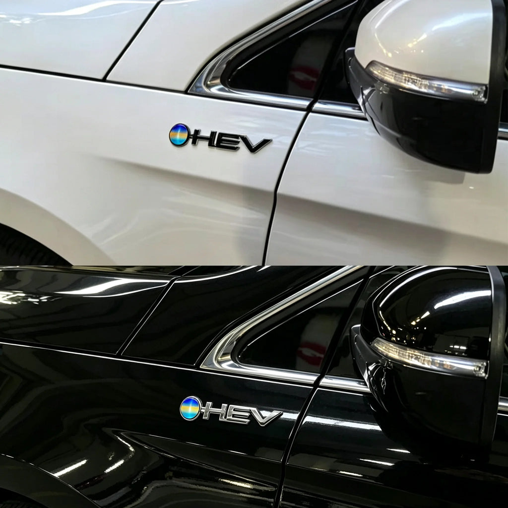 Metal HEV Hybrid Emblem Badge for Cars, Universal Fitment - view 3