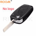 1/5pcs No logo Fiat 500 Key Shell Panda Stilo Ducato Punto Auto Folding Replacement Car Key Fob Cover Case Fob 3B Remote Car