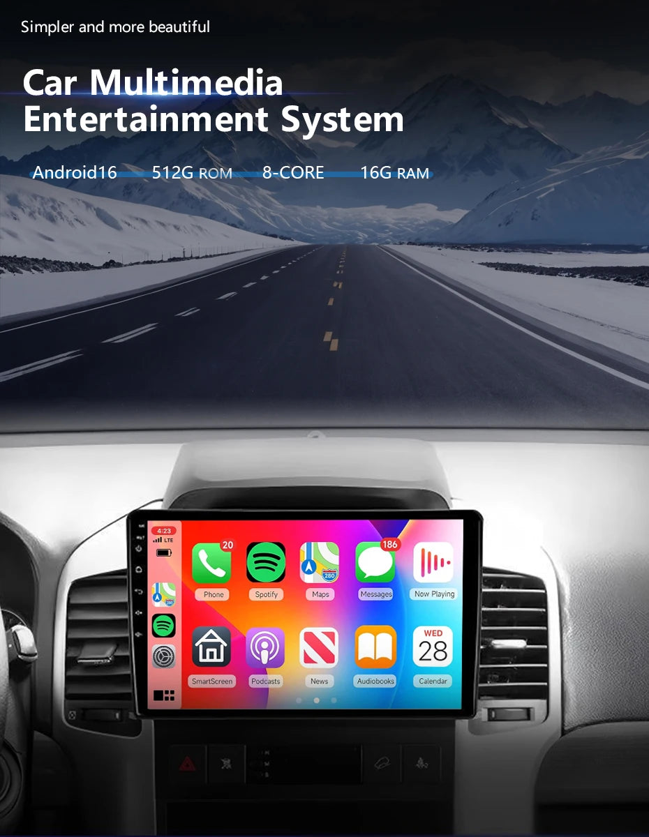 9 Inch Android CarPlay Radio for Chevrolet Captiva 2008-2012 - image 8