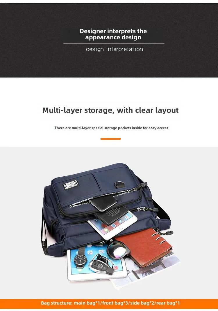 Men's Multi-Pocket Crossbody Shoulder Messenger Bag