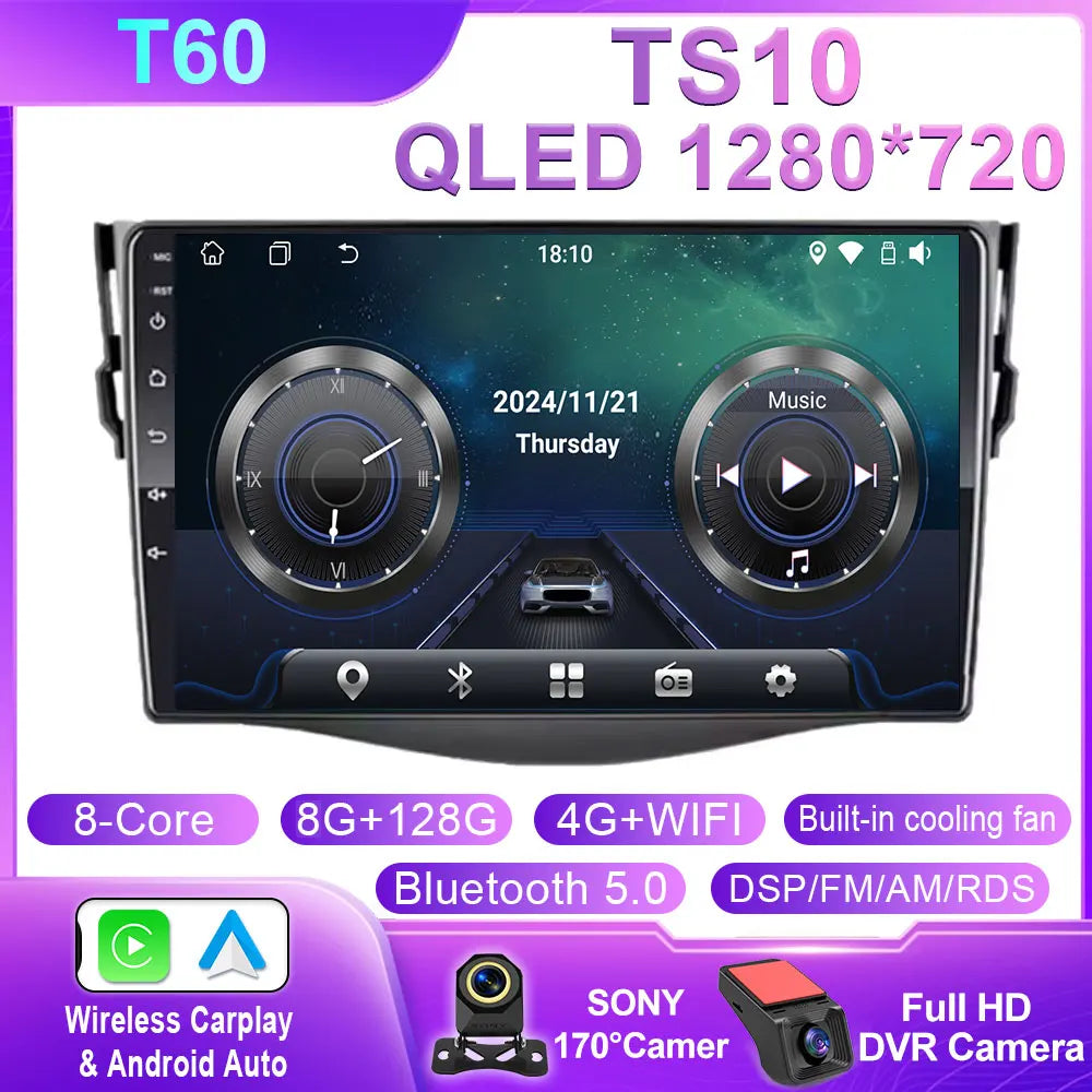 9-Inch Touchscreen Toyota RAV4 Android GPS Carplay Stereo 2005-2013 - image 7