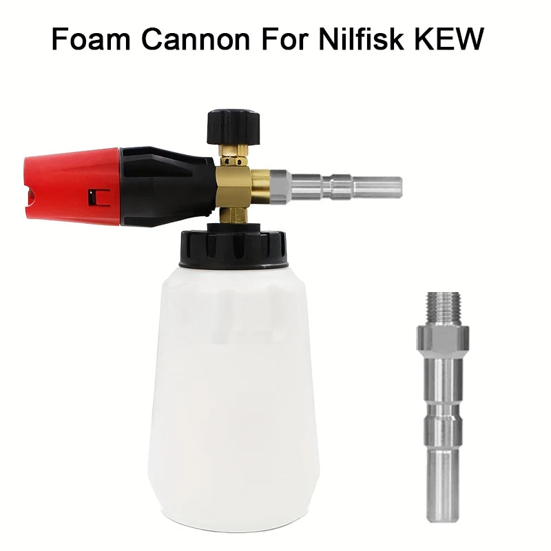 3800PSI Foam Cannon for Nilfisk KEW, G1/4 Thread Connect Adjustable Snow Foam Sprayer for Car Detailing & Commercial Cleaning