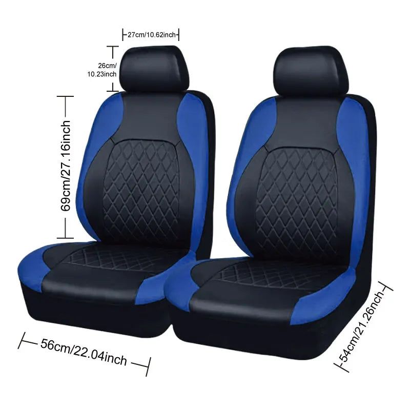 All Season Quited PU Leather Car Seat Cover Full Surrounded Seat Protector Waterproof Universal Fit Sedan Suv Pick-up Truck Seat