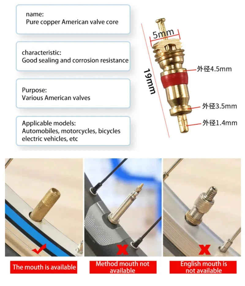 Tire Valve Core Tool - Standard/Large Bore Valve Stem Remover Inserter - image 9