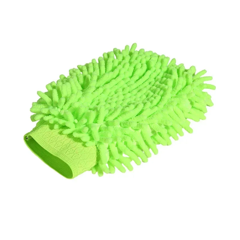 1-2pcs Waterproof Microfiber Chenille Car Wash Gloves Thick Cleaning Mitt for Wax