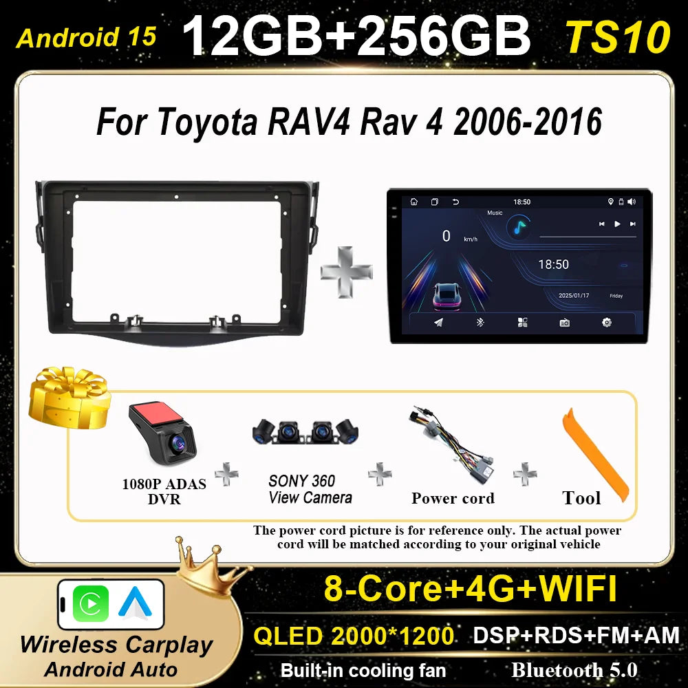 Toyota RAV4 2006-2016 Android Auto Car Stereo GPS Multimedia Player - image 15