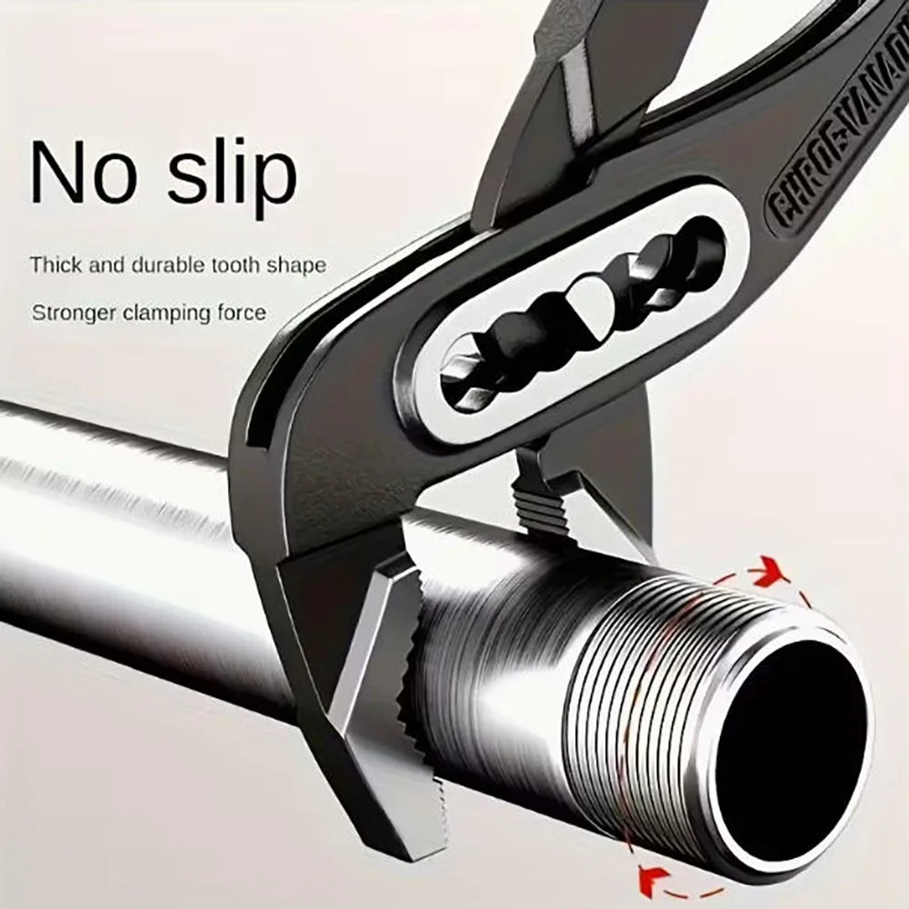 1pc Water Pump Pliers, Plumbing Pipe Wrench Adjustable Water Pipe Clamp Pliers, DIY Multi-Function Work Hand Tool