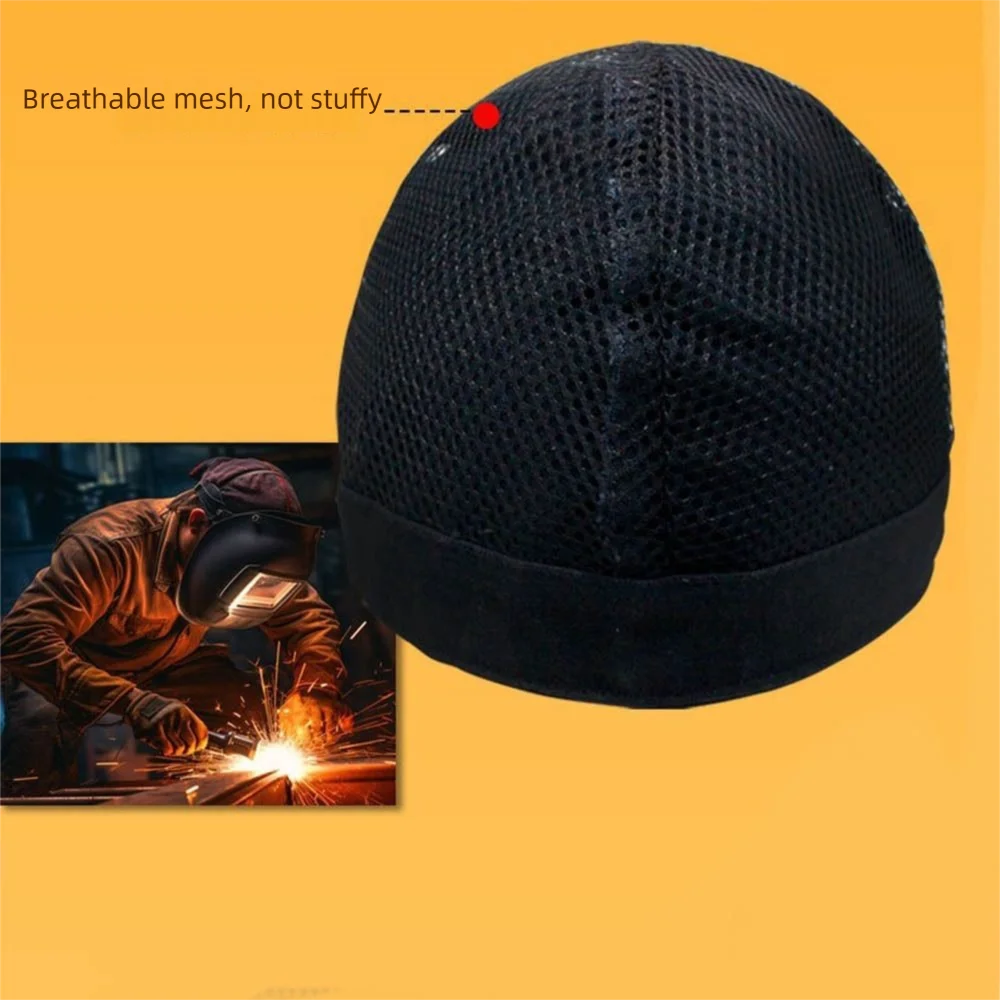 Sweat Absorption Welding Cap Hat Adjustable Anti-scalding Welder Work Cap Safety Retardant Welding Protective Hat Welder