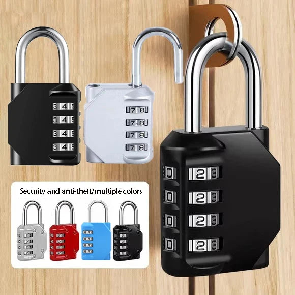Heavy-Duty 4-Digit Combination Lock – Resettable Padlock
