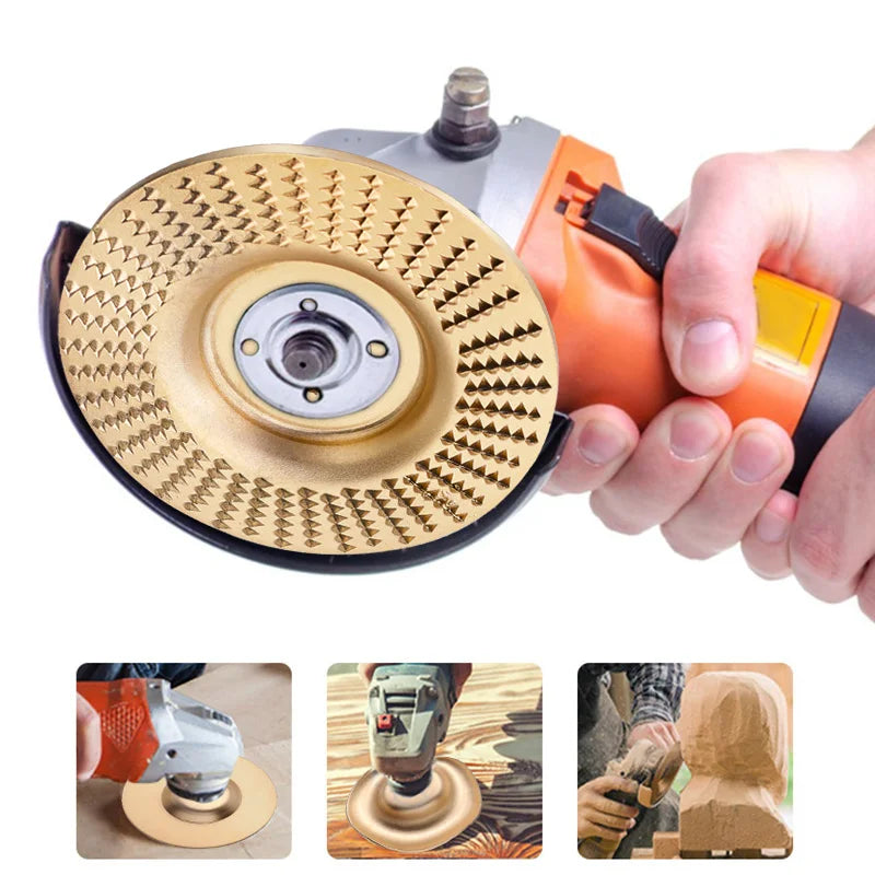 Angle Grinder Polishing Disc Woodworking Grinding Thorn Disc Flat Disc Plastic Polishing Wheel Wood Tea Plate Root Carving Tool
