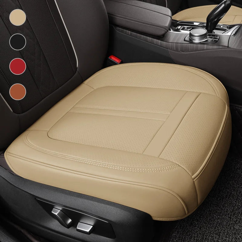 Synthetic Leather Front Car Seat Cushion with Non-Slip Back