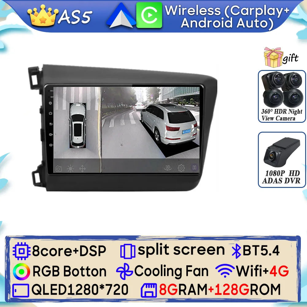 Android 15 Car Radio for Honda Civic 2012-2015 | GPS & Bluetooth - image 9