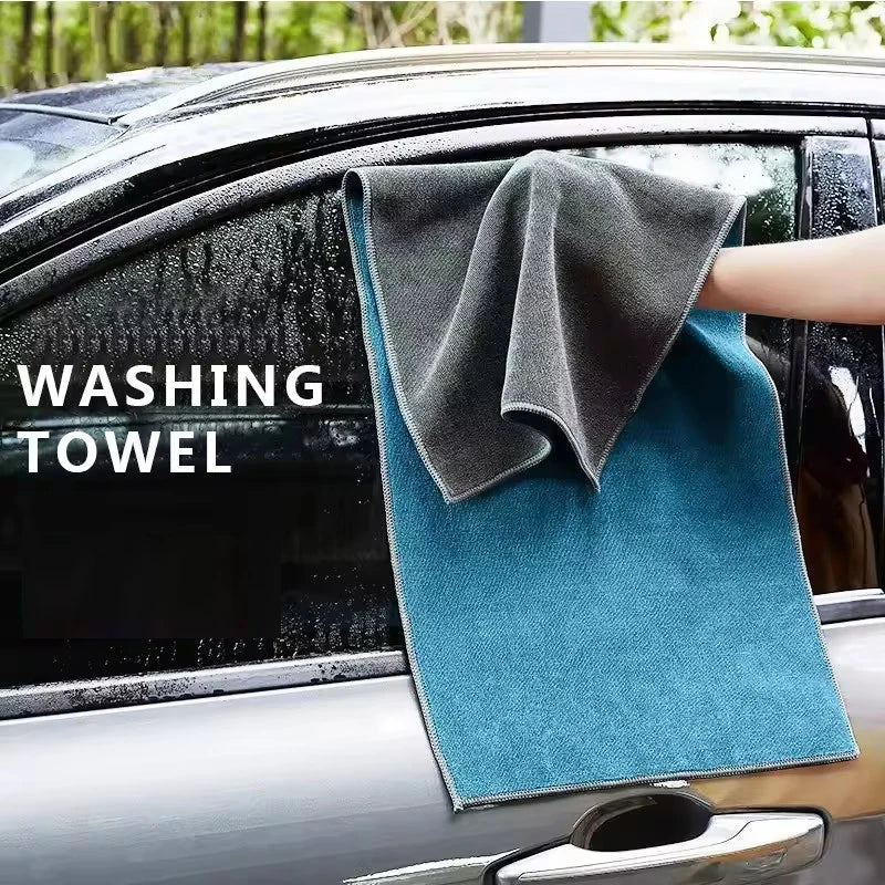 Microfiber Cleaning Towel Thicken Soft Drying Cloth Car Body Washing Towels Double Layer Clean Rags Car Accessories