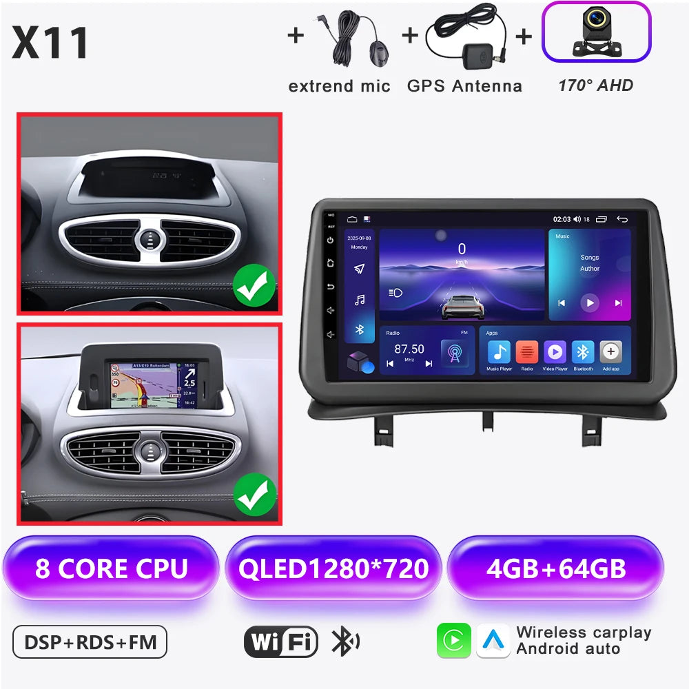 Renault Clio 3 Android 16 Car Multimedia Player with CarPlay - image 17