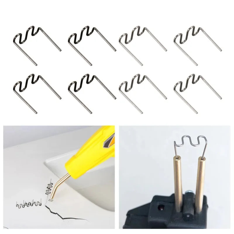 0.6mm/0.8mm 500pcs Welding Wire Nails For Repairing Car Safes Hot Melt Welding Wire Bumper Fracture Repair Plastic Machine Nails