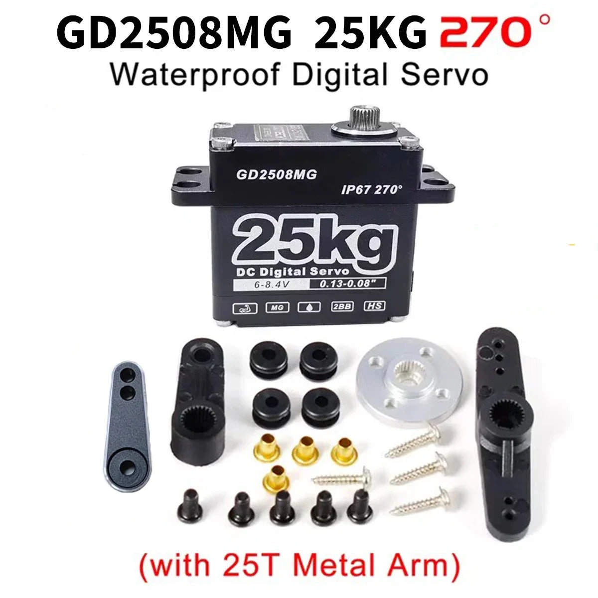 Heavy-Duty Waterproof RC Servo Motor 25kg, 35kg, 45kg - image 8
