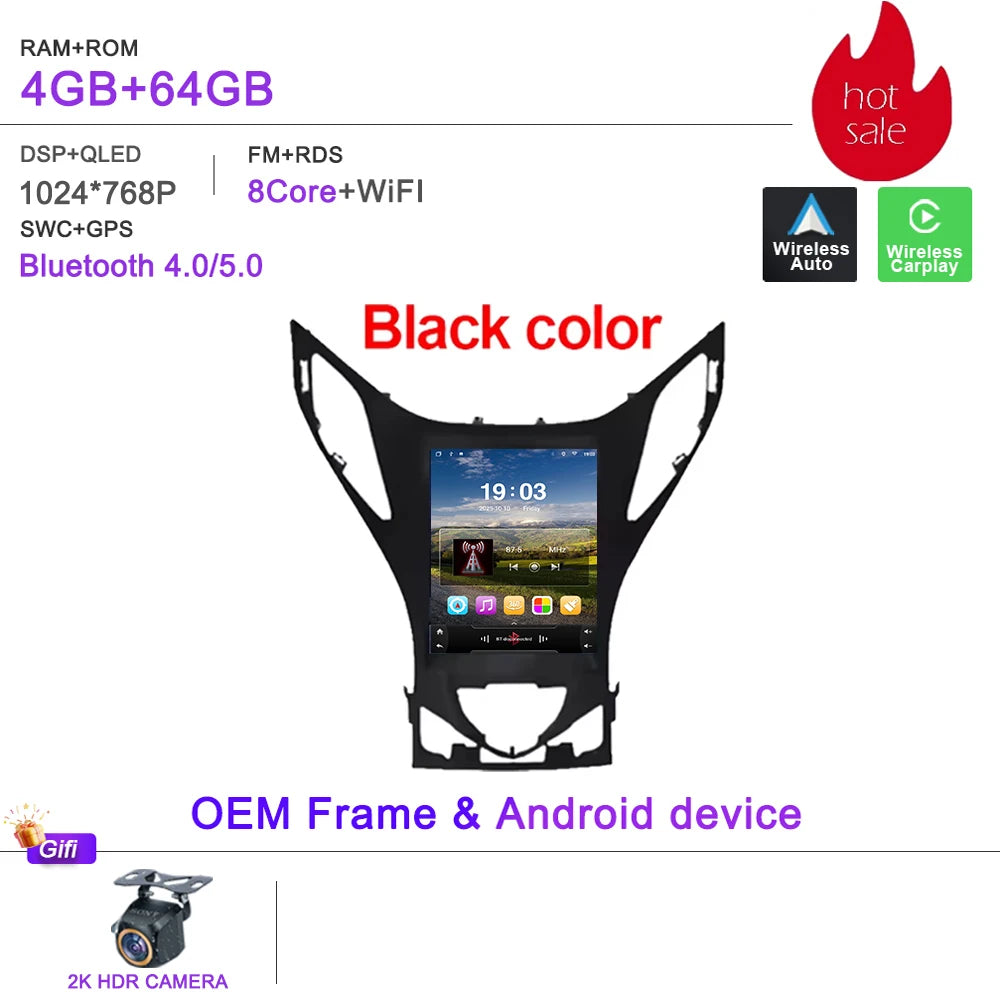 9.7" Android Car Multimedia Player GPS for Hyundai Azera - image 22
