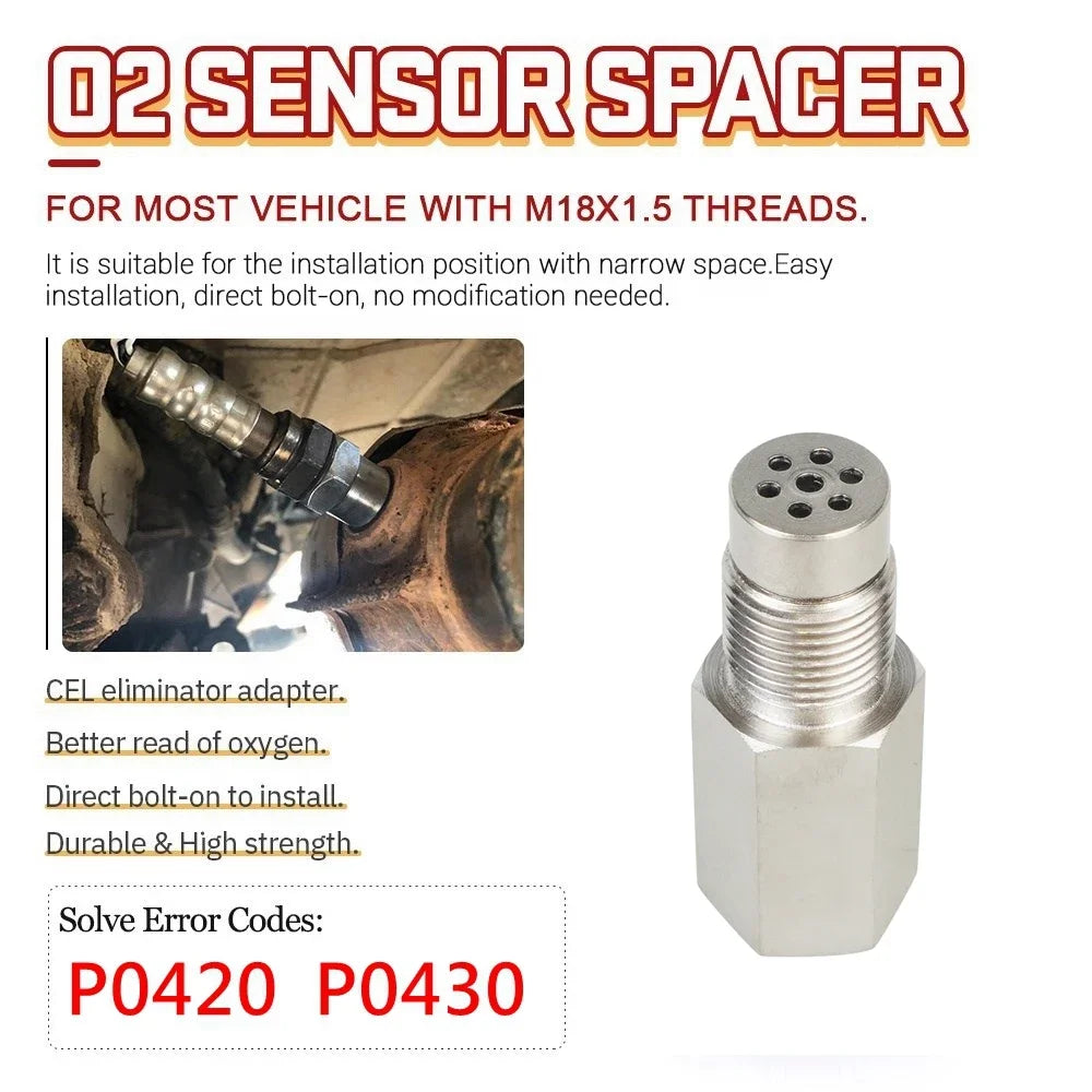 Universal O2 Sensor Spacer M18x1.5 CEL Fix P0420 P0430 - image 9