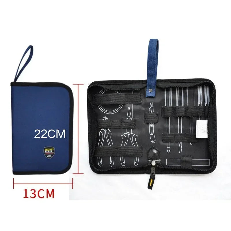 Small Canvas Electrician Repair Tool Bag Professional Parts Organizer Pouch
