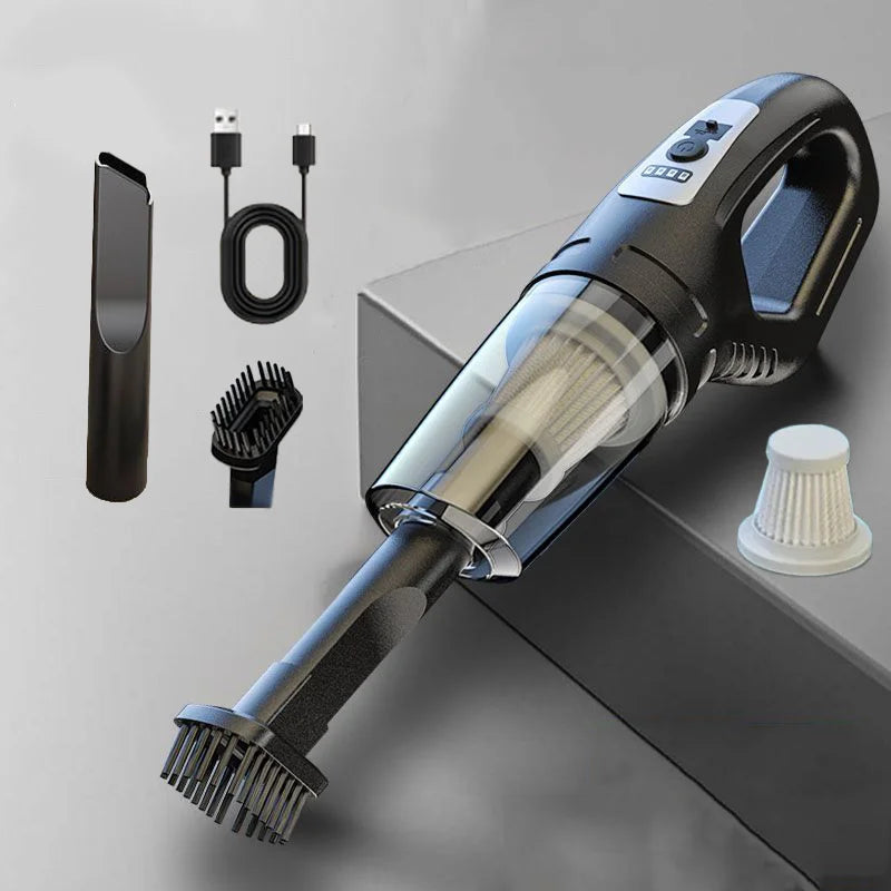 Cordless Car Vacuum USB Recharge Handheld Vacuum Portable Powerful Suction Cleaner for Car Household Office Pet Hair Cleaning