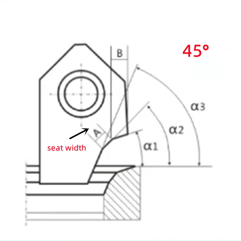 Tungsten Carbide Valve Seat Cutter 45 Degree 3 Angle Solid Reamer - image 10
