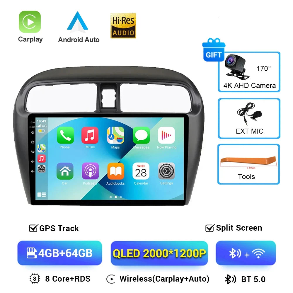 Mitsubishi Mirage 2012-2018 Android 16 Car Stereo with Wireless CarPlay - image 10
