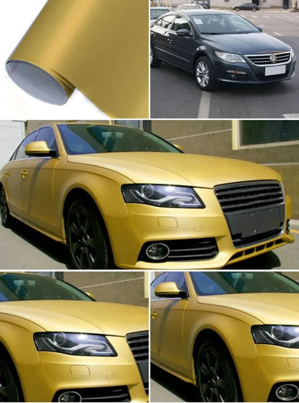 Gold Matte Vinyl Wrap – Waterproof DIY Sticker for Car & Motorcycle - image 2