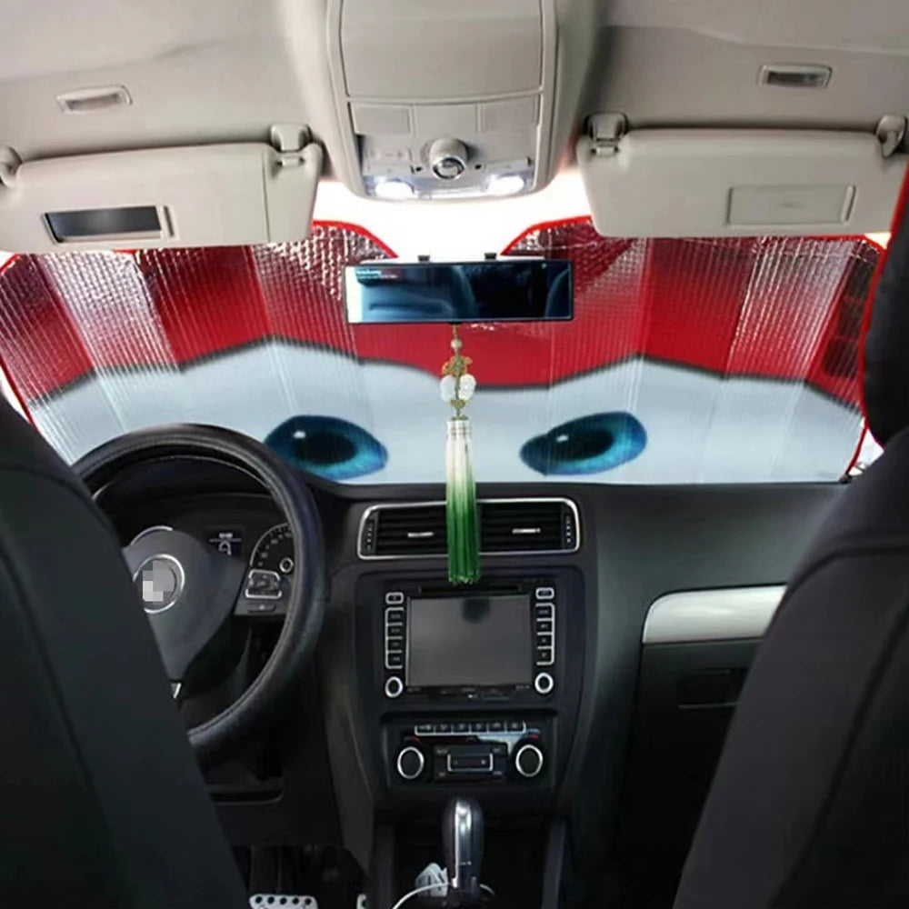 Cartoon Eyes Windshield Sunshade, 130 x 70cm