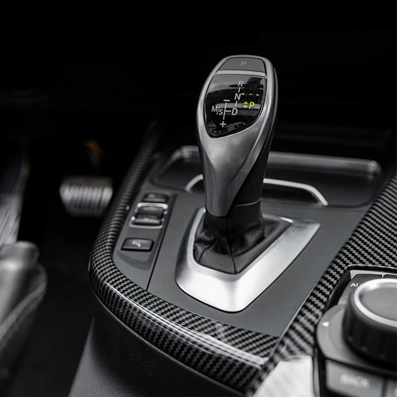Carbon Fiber Look Gear Shift Panel Cover for 3/4 Series