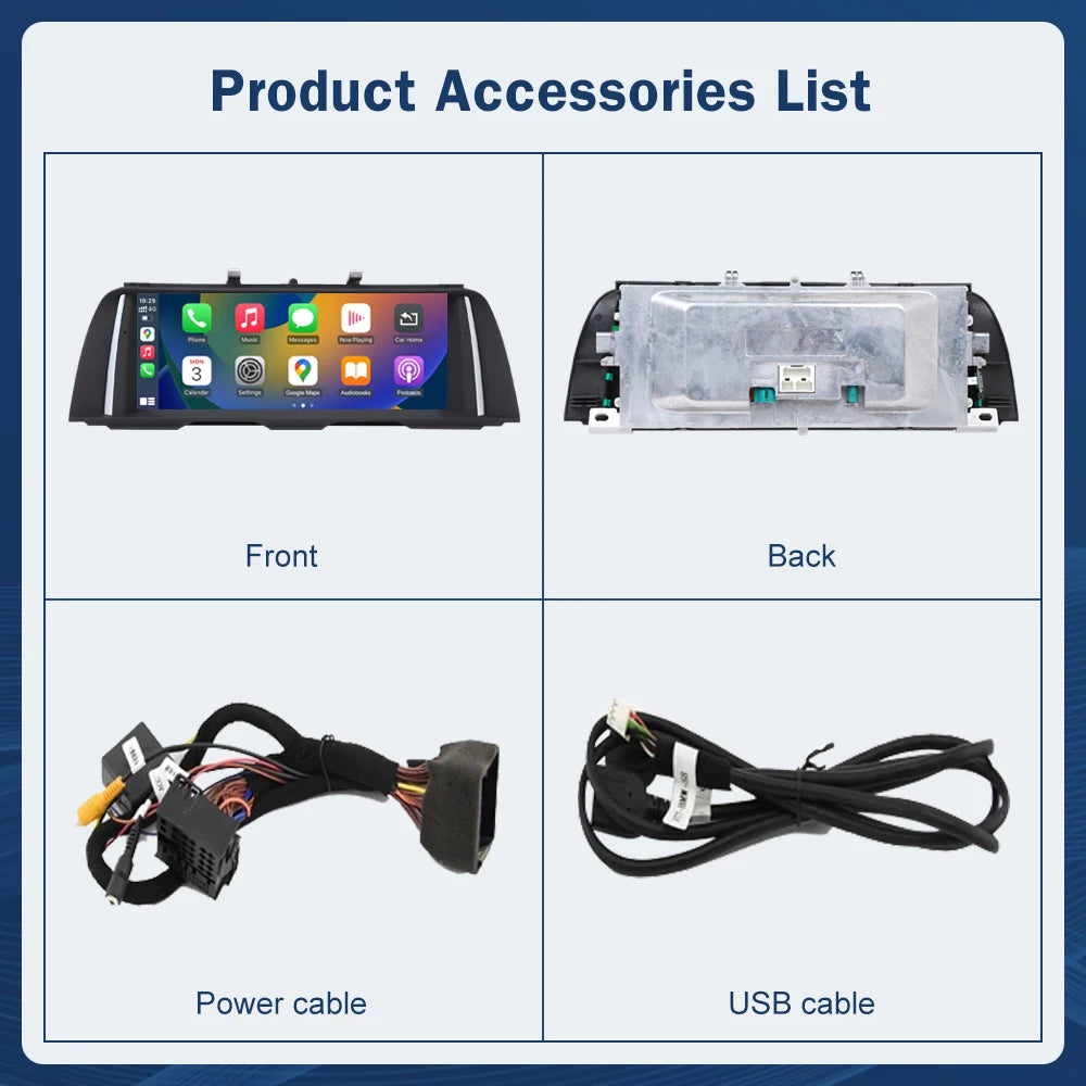 12.3" Touch Screen for BMW 5 Series F10/F11 CarPlay Android Auto - image 6