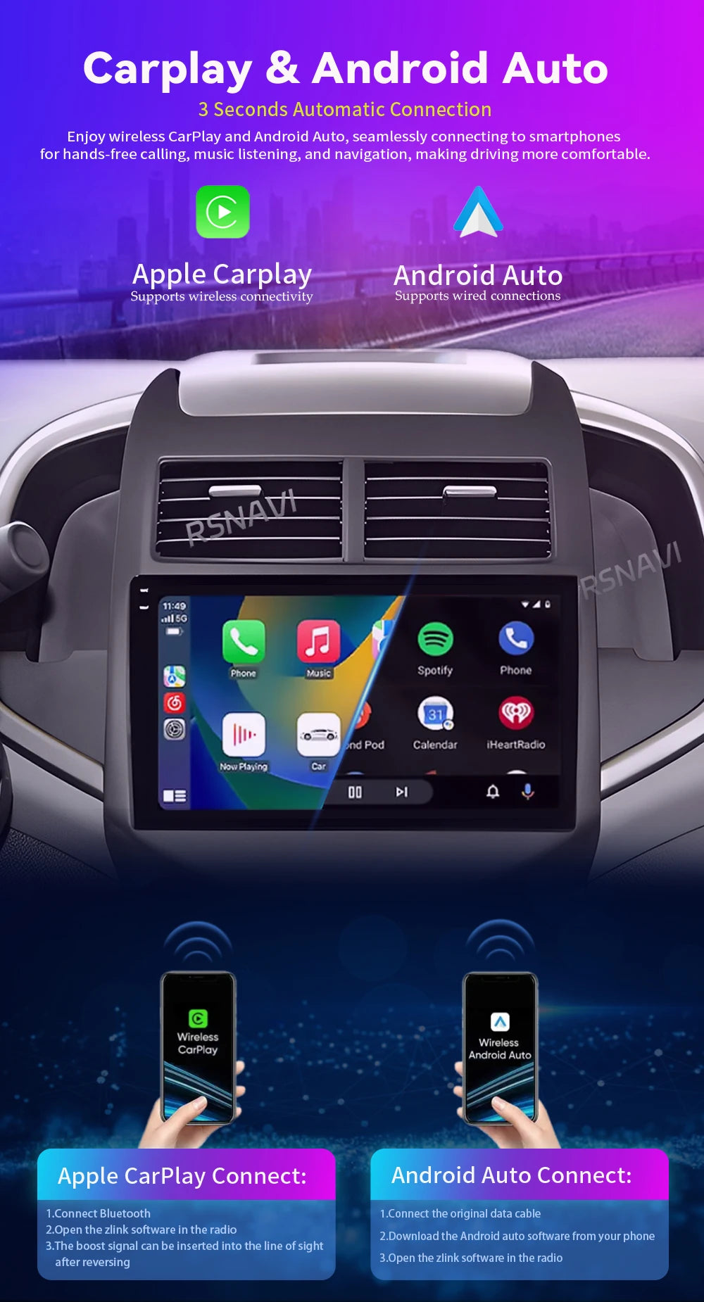 9-Inch CarPlay & Android Auto Radio for Chevy Aveo/Sonic (2011-2015) - image 15